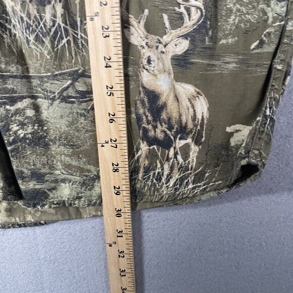 Bit & Bridle Deer Hunting Button Down Short Sleeve Shirt Mens Medium - Picture 7 of 7